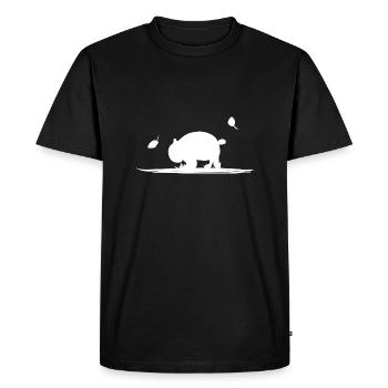 Animal Love Cartoon Panda Écosystème Nature Herbe - T-shirt Premium bio Homme - noir - Devant - Nico (187cm)