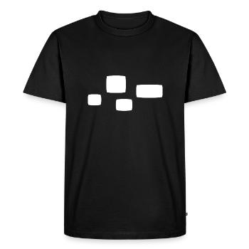 Four Squares Square Shape Symbol Pattern - Men's Premium Organic T-Shirt - black - Front - Nico (187cm)