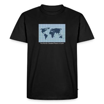 La plus grande planète du monde sur Terre - T-shirt Premium bio Homme - noir - Devant - Nico (187cm)