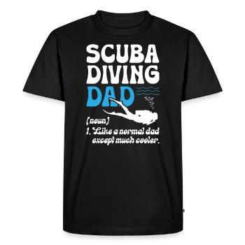 Papa Plongée sous-marine - T-shirt Premium bio Homme - noir - Devant - Nico (187cm)