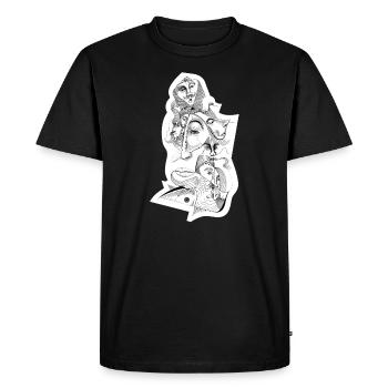 Crowd - Men's Premium Organic T-Shirt - black - Front - Nico (187cm)