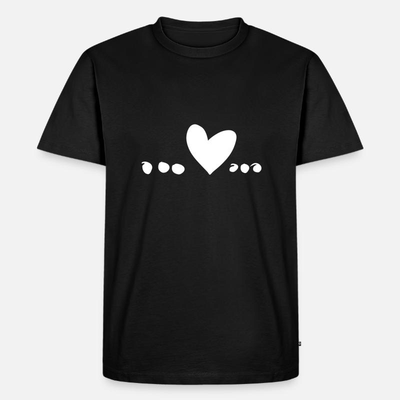 Points, Coeur, Symbole, Amour - T-shirt Premium bio Homme - noir