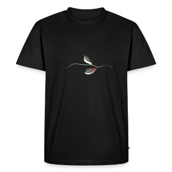 feuilles feuille symbole plante - T-shirt Premium bio Homme - noir - Devant - Nico (187cm)