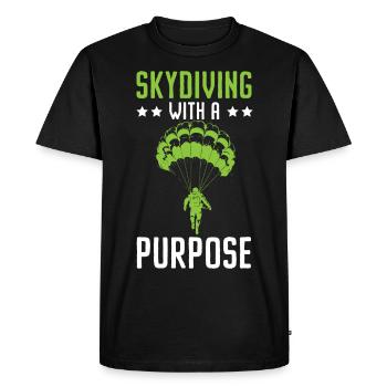 Paratroopers Skydiving Skydiving - Men's Premium Organic T-Shirt - black - Front - Nico (187cm)