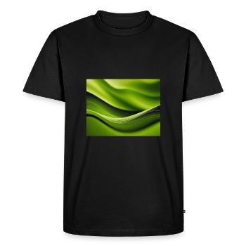 Green nature. Captivating and uplifting eco art. - Men's Premium Organic T-Shirt - black - Front - Nico (187cm)