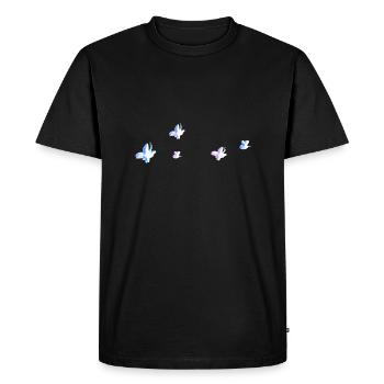 symbols shape pink butterfly bee glitter - Men's Premium Organic T-Shirt - black - Front - Nico (187cm)