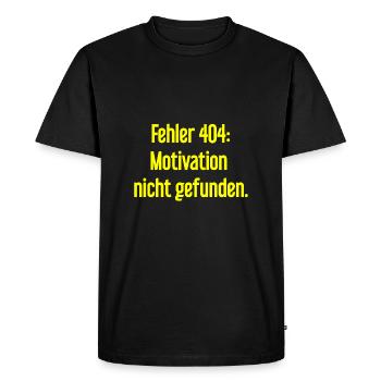 Error 404: Motivation not found - Men's Premium Organic T-Shirt - black - Front - Nico (187cm)