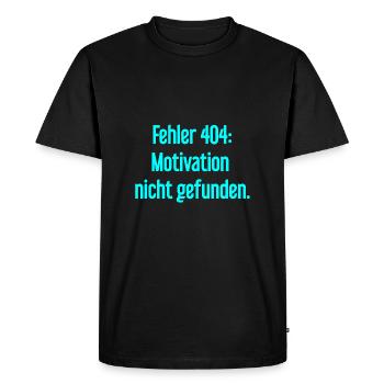 Error 404: Motivation not found - Men's Premium Organic T-Shirt - black - Front - Nico (187cm)