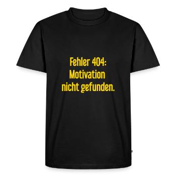 Error 404: Motivation not found - Men's Premium Organic T-Shirt - black - Front - Nico (187cm)