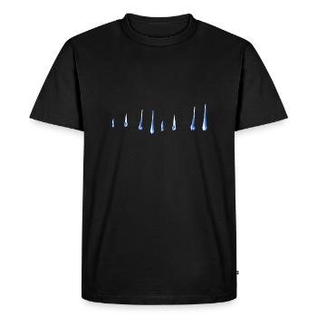 line water droplets water - Men's Premium Organic T-Shirt - black - Front - Nico (187cm)