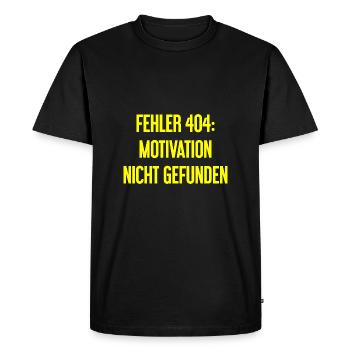 Error 404: Motivation not found - Men's Premium Organic T-Shirt - black - Front - Nico (187cm)