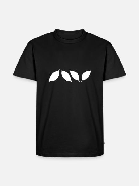 Four Leaves Leaf Icon Shapes - Men's Premium Organic T-Shirt - black