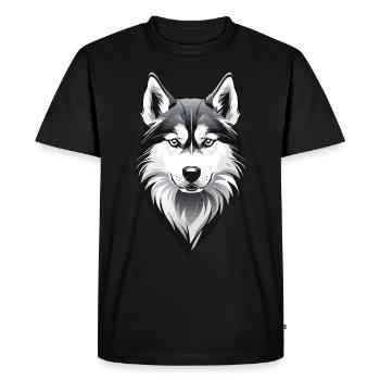 Husky Streetwear Dog Design Huskies Chiens - T-shirt Premium bio Homme - noir - Devant - Nico (187cm)