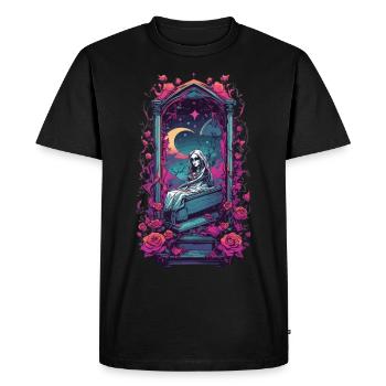 Neon Gothic Cemetery Occult Design - Men's Premium Organic T-Shirt - black - Front - Nico (187cm)