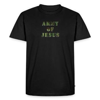 Jésus est Seigneur, Sauve, Christ, Armée, Bible, Armée - T-shirt Premium bio Homme - noir - Devant - Nico (187cm)