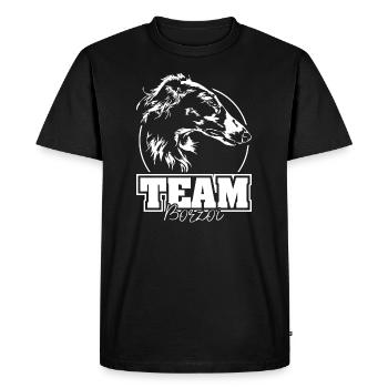 TEAM BORZOI Chiens Sport Chien Lévriers Wilsigns - T-shirt Premium bio Homme - noir - Devant - Nico (187cm)