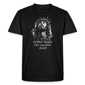 Jesus Caliber 45acp - Sport Shooter IPSC 45auto - T-shirt Premium bio Homme - noir - Devant - Nico (187cm)