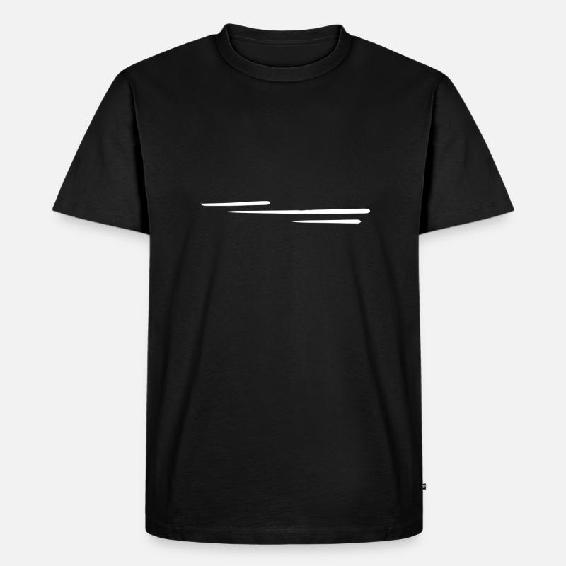 ligne de trois lignes - T-shirt Premium bio Homme - noir