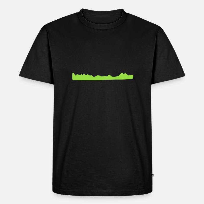 grass linie symbol form - Männer Premium Bio T-Shirt - Schwarz