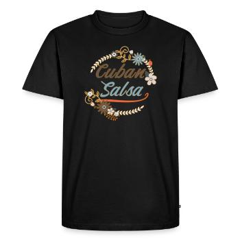 Cuban Salsa - Gift T-shirt for salsa dancers - Men's Premium Organic T-Shirt - black - Front - Nico (187cm)