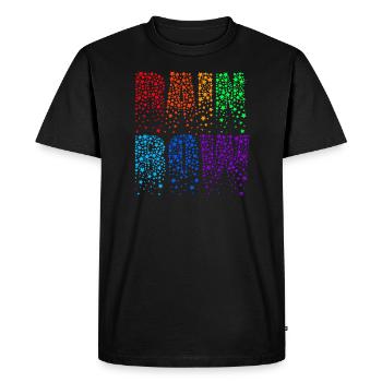 Arc-en-ciel - Arc-en-ciel - Étoiles étoilées - T-shirt Premium bio Homme - noir - Devant - Nico (187cm)