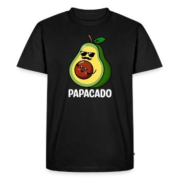 Papacado Avocado Guacamole Lovers Avocados - Men's Premium Organic T-Shirt - black - Front - Nico (187cm)