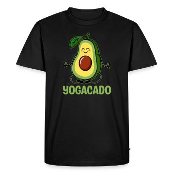 Yogacado Avocado Guacamole Lovers Avocados - Men's Premium Organic T-Shirt - black - Front - Nico (187cm)
