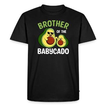 frère de Babycado Guacamole Avocado Lover - T-shirt Premium bio Homme - noir - Devant - Nico (187cm)