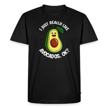 Really Like Avocados Guacamole Lover Avocado - Men's Premium Organic T-Shirt - black - Front - Nico (187cm)