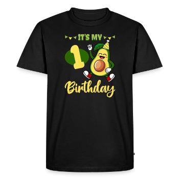 Avocado Lover 1er anniversaire Guacamole Avocats - T-shirt Premium bio Homme - noir - Devant - Nico (187cm)