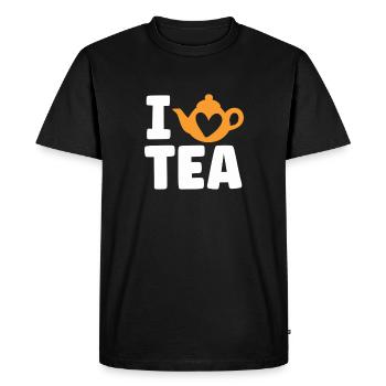 Love Tea Chai Buveur de thé Amateurs de thé Chai Thé - T-shirt Premium bio Homme - noir - Devant - Nico (187cm)