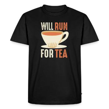 Va courir pour le thé Chai Buveurs de thé Amateurs de thé Chai - T-shirt Premium bio Homme - noir - Devant - Nico (187cm)