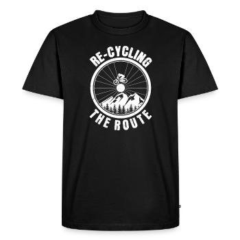 Re-recycling bike lovers cycling bike - Men's Premium Organic T-Shirt - black - Front - Nico (187cm)