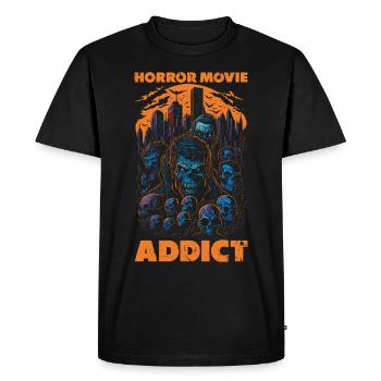 Zombie Illustration Horror Movie Fan Design - Men's Premium Organic T-Shirt - black - Front - Nico (187cm)