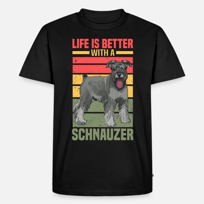Schnauzer - Männer Premium Bio T-Shirt - Schwarz