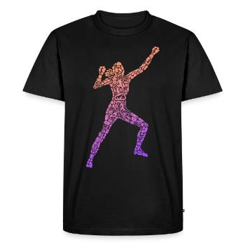 Symboles d’escalade Bloc Femmes Filles Escalade - T-shirt Premium bio Homme - noir - Devant - Nico (187cm)