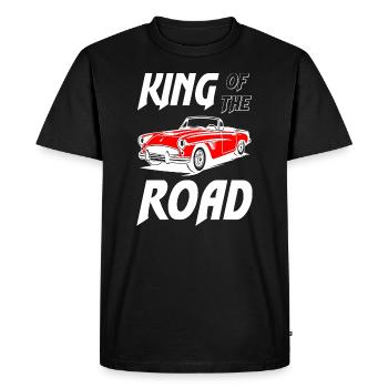Roi de la voiture classique de la route - T-shirt Premium bio Homme - noir - Devant - Nico (187cm)