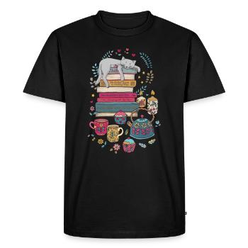 How to Hygge Like a Cat T Shirt - Men's Premium Organic T-Shirt - black - Front - Nico (187cm)