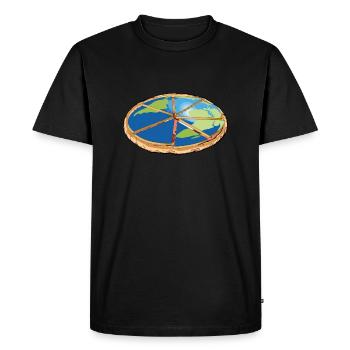 Pizza porte de la terre - T-shirt Premium bio Homme - noir - Devant - Nico (187cm)