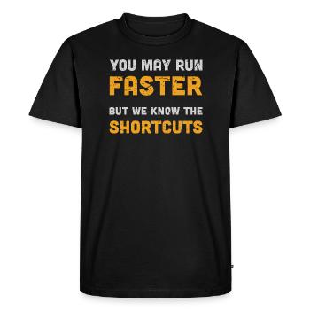 Grand-père retraité et retraité - T-shirt Premium bio Homme - noir - Devant - Nico (187cm)