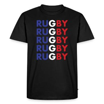 Rugby Rugby Rugby Rugby Rugby France Rugby - Men's Premium Organic T-Shirt - black - Front - Nico (187cm)