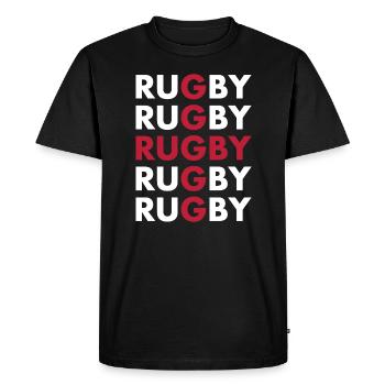 Rugby Rugby Rugby Rugby Rugby England Rugby - Men's Premium Organic T-Shirt - black - Front - Nico (187cm)