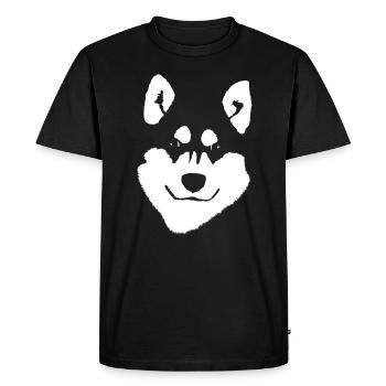 Clipart tête alaska malamute - T-shirt Premium bio Homme - noir - Devant - Nico (187cm)