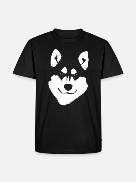 Alaskan Malamute Head Clipart - Men's Premium Organic T-Shirt - black