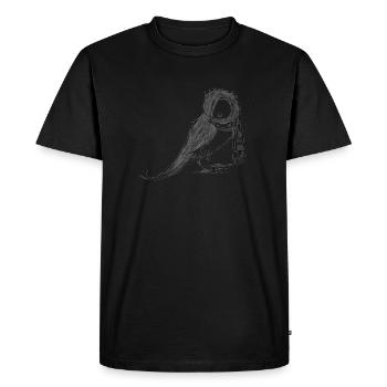 Till Owl without mirror - Men's Premium Organic T-Shirt - black - Front - Nico (187cm)