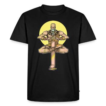 Bitcoin Monk Class RPG Jeu de rôle Table de table - T-shirt Premium bio Homme - noir - Devant - Nico (187cm)