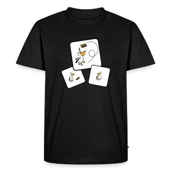 Pelican Fake News Comics - T-shirt Premium bio Homme - noir - Devant - Nico (187cm)