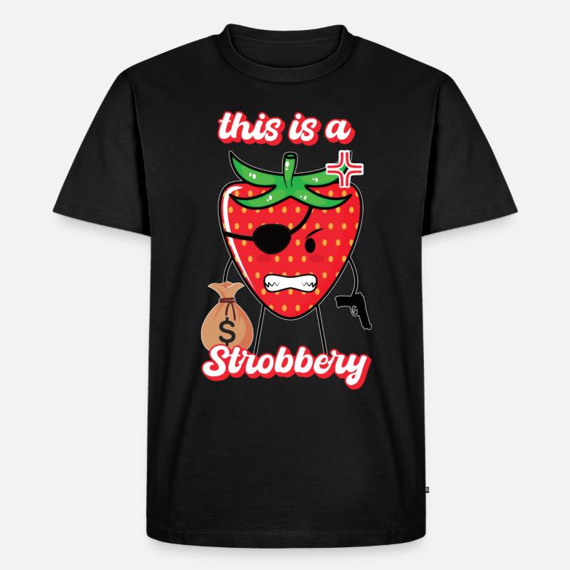 this is a strobbery Geschenk - Männer Premium Bio T-Shirt - Schwarz