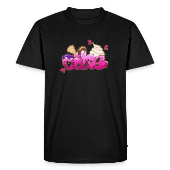 Gâteau signature graffiti - T-shirt Premium bio Homme - noir - Devant - Nico (187cm)