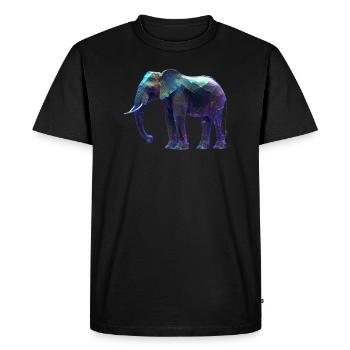 Éléphant irisant I - T-shirt Premium bio Homme - noir - Devant - Nico (187cm)